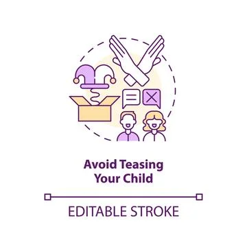 Avoid teasing your child concept icon Stock Illustration