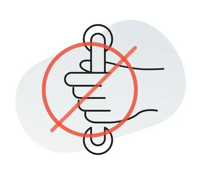 Avoid Toching Door Handle - Icon Stock Illustration