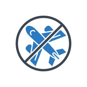 Avoid Travel related vector glyph icon Stock Illustration
