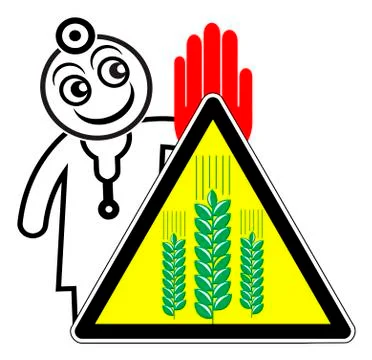 Avoid wheat products Illustrazione stock