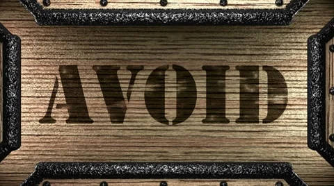 Avoid on wooden stamp 動画素材 8625245