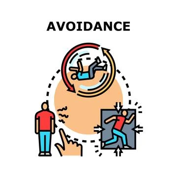 Avoidance conflict strategy leading to negative cycle Stock Illustration