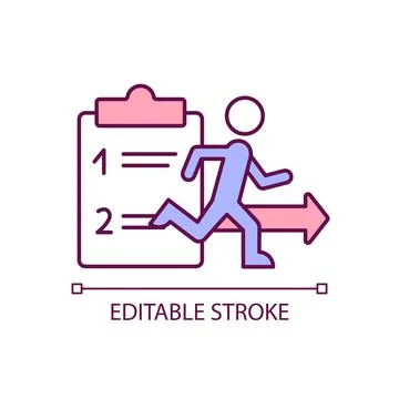 Avoidance of work duties RGB color icon イラスト素材