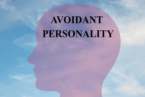 Avoidant Personality concept 库存插图
