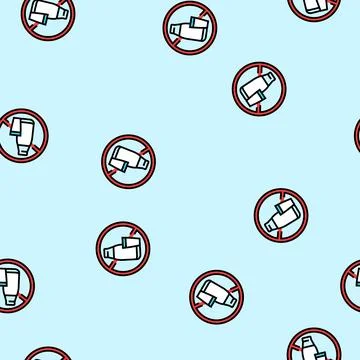 Avoiding dairy foods diarrhea vector seamless pattern Stock Illustration