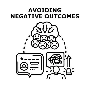 Avoiding negative outcomes and solving problems concept Stock Illustration