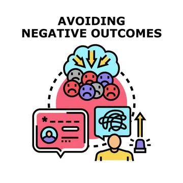 Avoiding negative outcomes and solving problems concept Stockillustratie