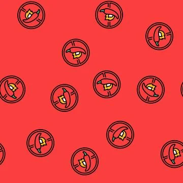 Avoiding spicy food diarrhea vector seamless pattern Illustrazione stock
