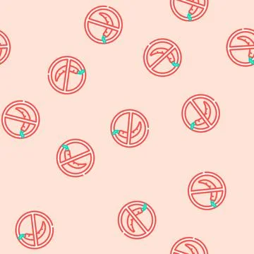 Avoiding spicy food diarrhea vector seamless pattern Stock Illustration