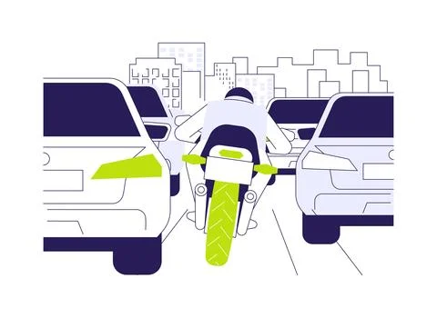 Avoiding traffic jam abstract concept vector illustration. Stock Illustration