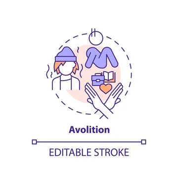 Avolition multi color concept icon Stock Illustration
