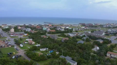 Avon, Outer Banks from drone 库存影片 199989577