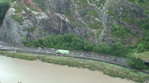 Avon River from Clifton Bridge (2) Stock Footage 34409930