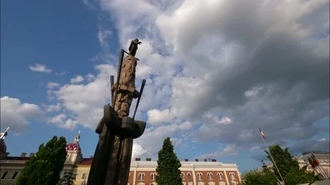 Avram Iancu statue Stock Footage 137302518