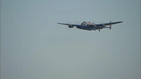 Avro Lancaster Bomber Fly By Tower 動画素材 45151181