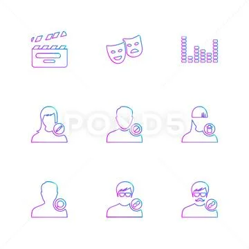 Avtar , user , profile , avatar , emoji , emoticon , eps icons set ...