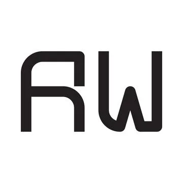 Aw initial letter vector logo icon Stock Illustration