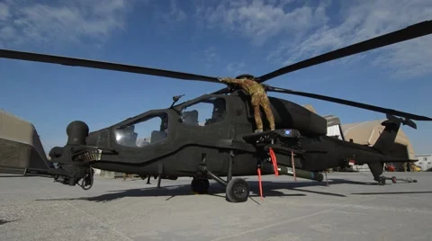 AW129 D pilot controls the helicopter . 스톡 동영상 44642724