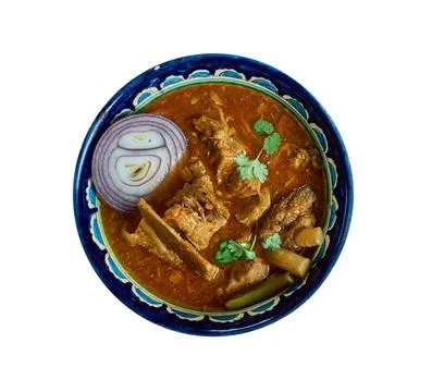 Awadhi Nihari Ghost Nihari Ghost, stew of slow-cooked meat mainly shank me... Stock Photos