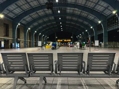 Awaiting the Crowd: The Tranquil Station Stock Photos
