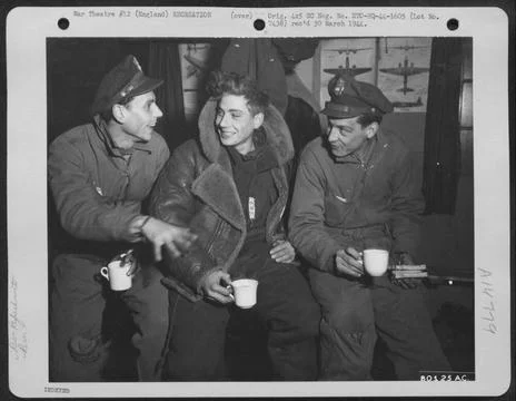 Awaiting Their Turn In The Interrogation Room, Are: Left To Right: 1St Lt.... Stock Photos