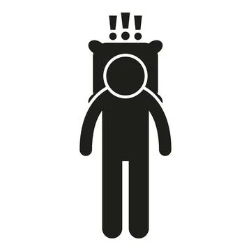 Awake person icon simple vector. Sleep problem Stockillustratie