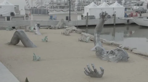 The Awakening Sculpture Stock Footage 33790684