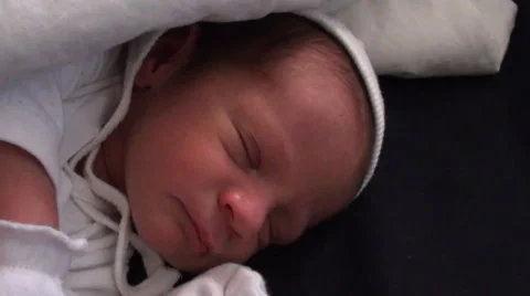 Awaking baby Stock Footage 33729134