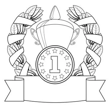 The award. 1-st position. Stock Illustration