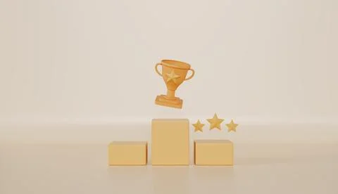 Award ceremony first and second and third concept, winners minimal Stock-Fotos
