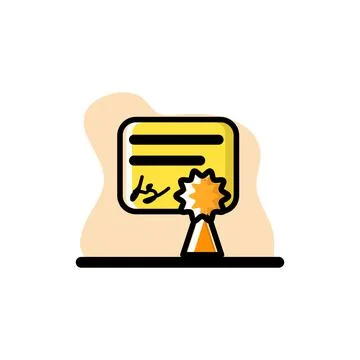 Award Certificate Vector Icon Conceptual Design Illustration Stock Illustration