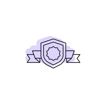 Award with color shadow vector icon in awards set Stock Illustration