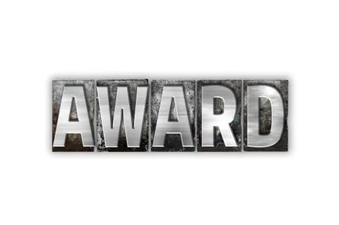 Award Concept Isolated Metal Letterpress Type Stock Illustration
