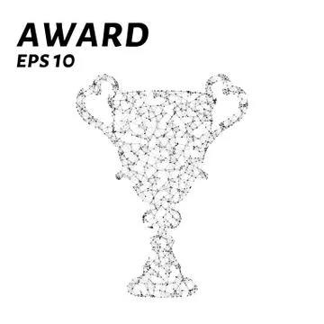 The award consists of points, lines and triangles. The polygon shape in the.. Stock Illustration
