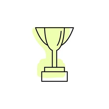 Award, cup with color shadow vector icon in awards set Stock Illustration
