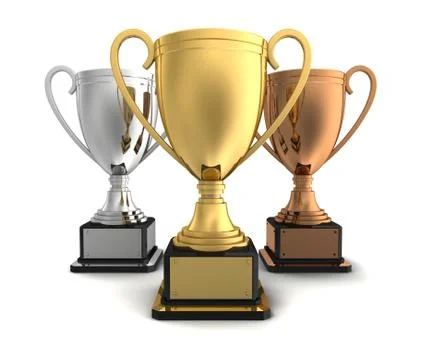 Award cups isolated Stock Illustration
