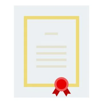 Award diploma vector flat isolated Stock Illustration