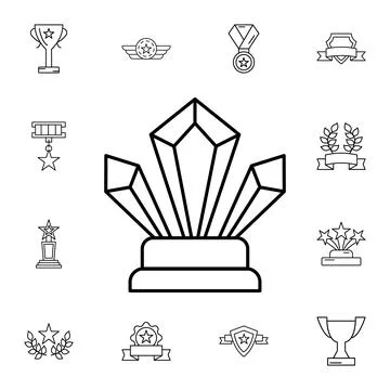 Award, figurine flat vector icon in awards pack Stock Illustration