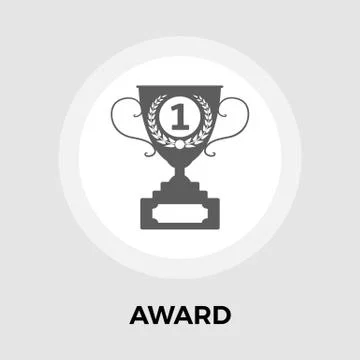 Award flat icon Stock Illustration