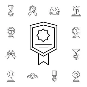 Award flat vector icon in awards pack Stock Illustration