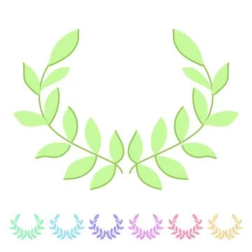 Award gold laurel vector cartoon graphic Stock Illustration