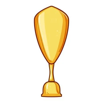 Award gold trophy cartoon vector illustration Stock Illustration