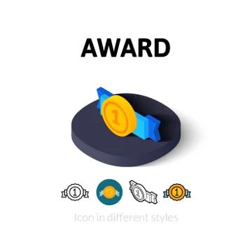 Award icon in different style Stock Illustration