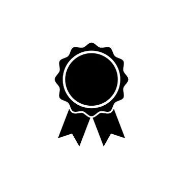 Award icon in flat style. Rosette symbol Stock Illustration