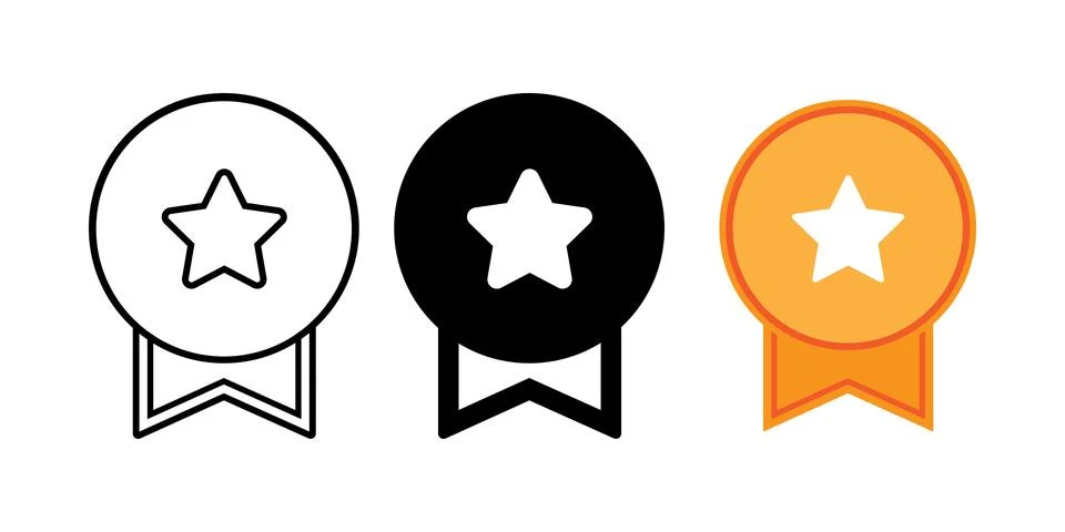 Award icon set vector on white background Stock Illustration