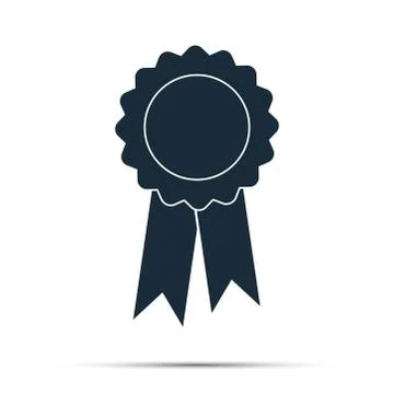 Award icon with shadow on a white background,vector illustration. Symbols for Stock Illustration
