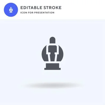 Award icon vector, filled flat sign, solid pictogram isolated on white, logo Illustrazione stock