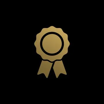 Award indicator in gold color, vector Stock Illustration