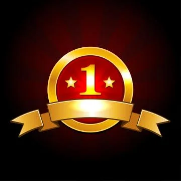 Award label with ribbons Vector Stock Illustration