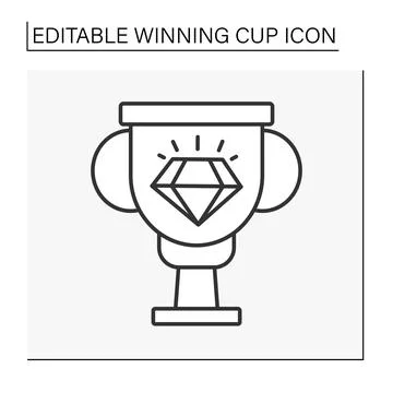 Award line icon Stock Illustration